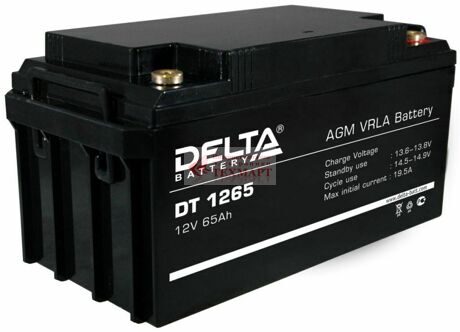 Аккумулятор 12V 65Ah Delta DT 1265