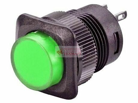 Кнопка RWD-315 OFF-ON LED 3A/250V 4c с подсветкой с фиксацией зеленая