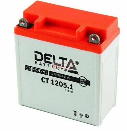 Аккумулятор стартерный Delta CT 1205.1 12V 5Ah