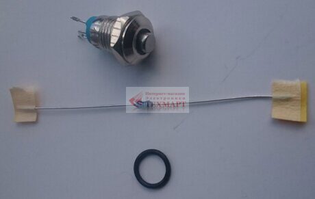Кнопка антивандальная 8 мм OFF-(ON) LED12V 2A/24V 4c IB8-G IP65 без фиксации зеленая