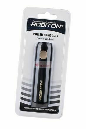 Внешний аккумулятор ROBITON POWER BANK Li3.4 COSMOS (черный) 3350мАч BL1
