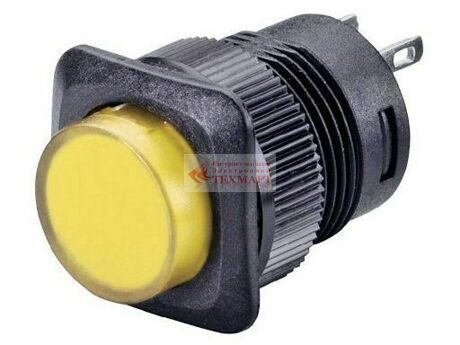 Кнопка RWD-315 OFF-ON LED 3A/250V 4c с подсветкой с фиксацией желтая
