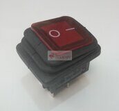 Выключатель KCD2 RWB-507 влагозащищенный IP55 OFF-ON neon 16A/250V 4c красный