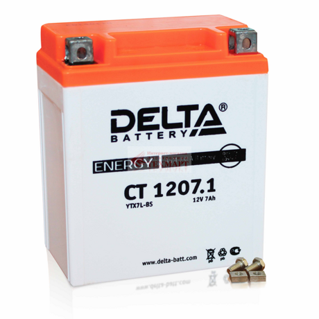 Аккумулятор стартерный Delta CT 1207.1 12V 7Ah