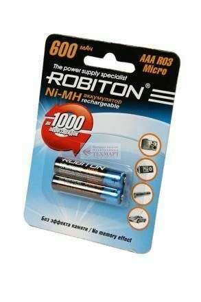 Аккумулятор ROBITON 600MHAAA-2 BL2