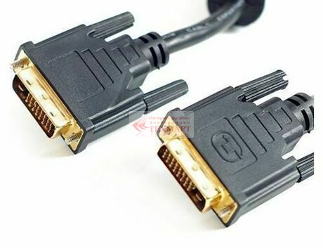 Кабель  штекер DVI-D - штекер DVI-D (24+1) DUAL LINK, Gold, 10 м