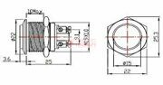 Кнопка антивандальная 19 мм OFF-(ON) 5A-250V 2c IB19A IP67 без фиксации_1