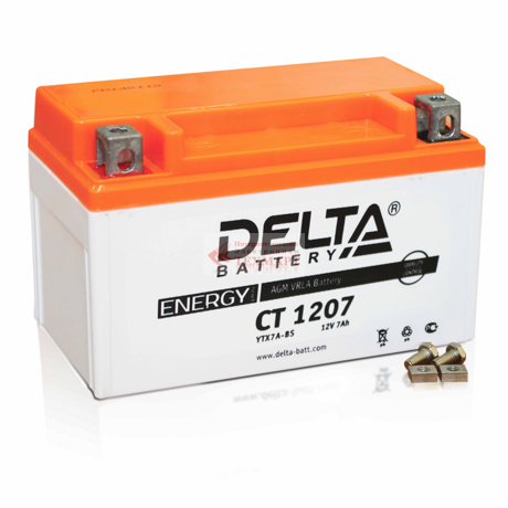 Аккумулятор стартерный Delta CT 1207 12V 7Ah