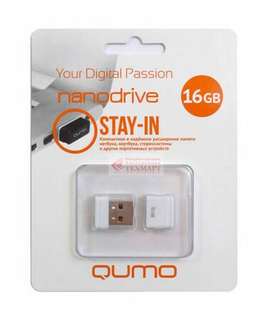 Флешка Qumo nanoDrive 16Gb White