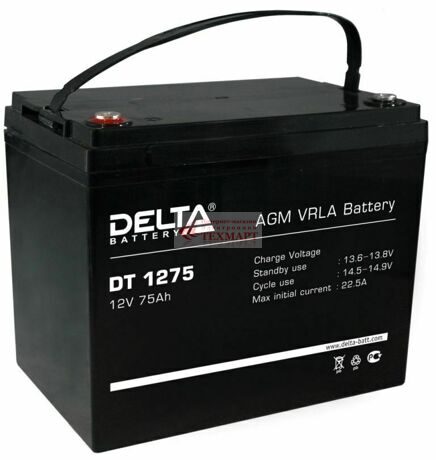 Аккумулятор 12V 75Ah Delta DT 1275