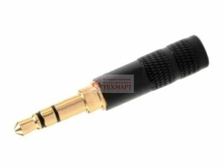 Штекер 3.5 мм стерео G/Ni headphone mini Jack черный