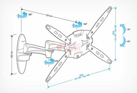 Кронштейн для телевизора Holder LCDS-5029 белый