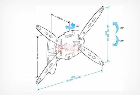 Кронштейн для телевизора Holder LCDS-5026 белый