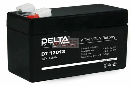 Аккумулятор 12V 1.2Ah Delta DT 12012