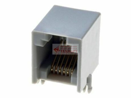 Гнездо RG12 6p6c на плату, 3U (5521-6P)